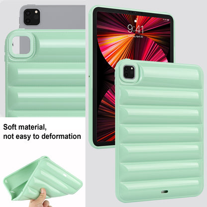 For iPad Pro 11 (2020) / (2021) / (2022) Anti-Dust Candy Color Tablet Shell Case Down Jacket TPU Cover