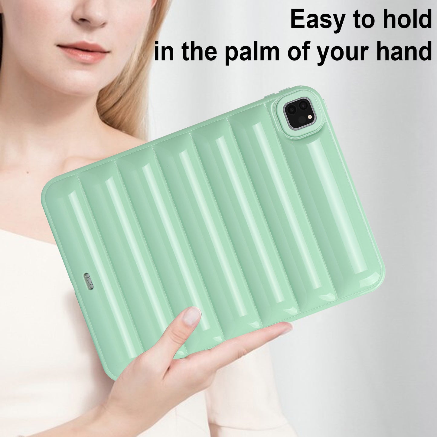For iPad Pro 11 (2020) / (2021) / (2022) Anti-Dust Candy Color Tablet Shell Case Down Jacket TPU Cover