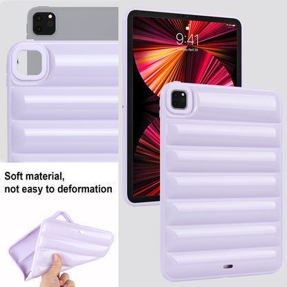 For iPad Pro 11 (2020) / (2021) / (2022) Anti-Dust Candy Color Tablet Shell Case Down Jacket TPU Cover