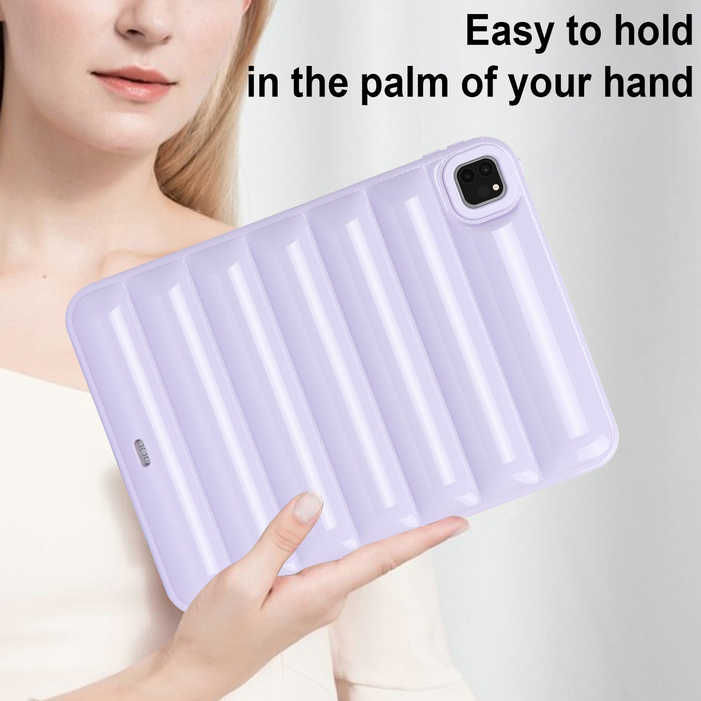 For iPad Pro 11 (2020) / (2021) / (2022) Anti-Dust Candy Color Tablet Shell Case Down Jacket TPU Cover
