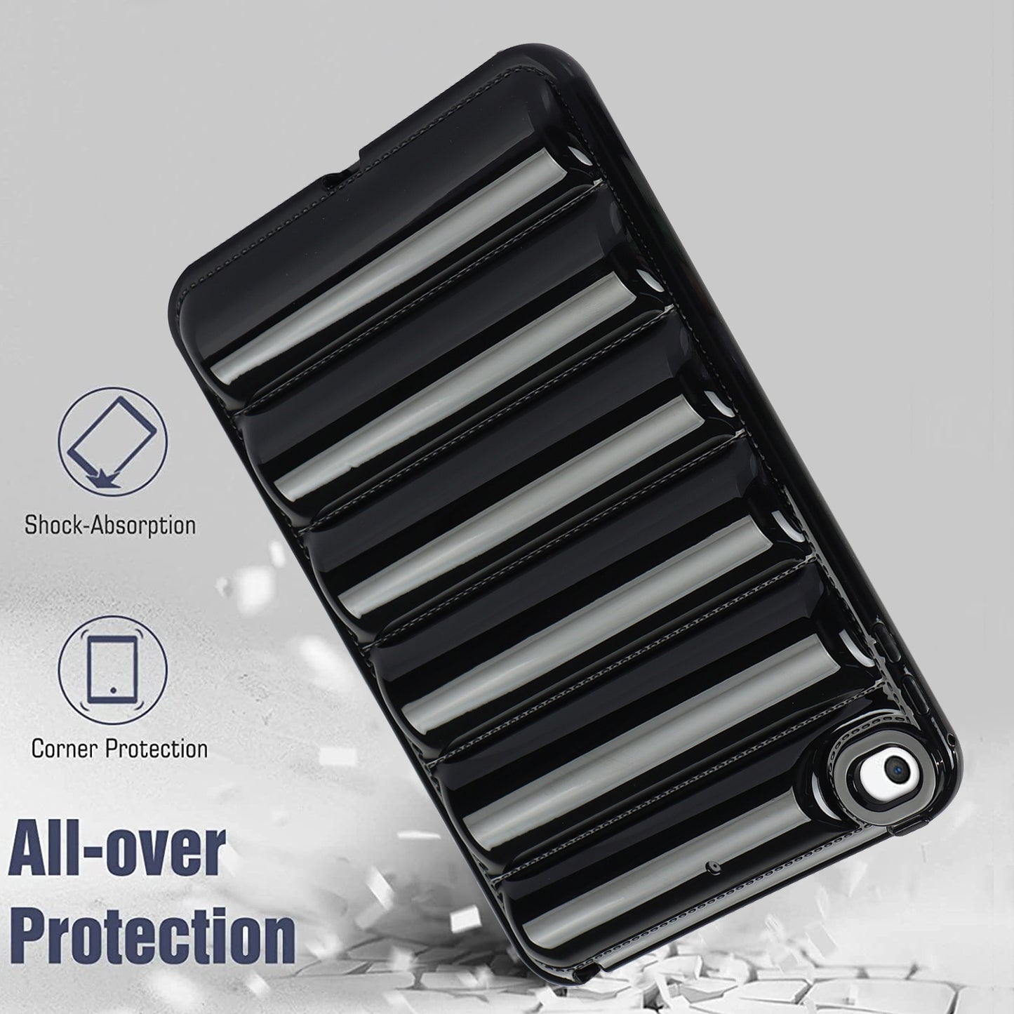 For iPad mini 4 / iPad mini (2019) 7.9 inch Anti-Scratch Tablet Case Down Jacket Texture Soft TPU Shell