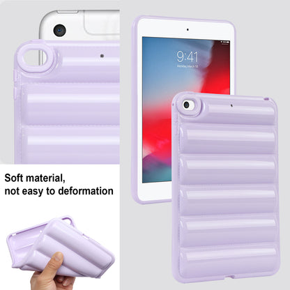 For iPad mini 4 / iPad mini (2019) 7.9 inch Anti-Scratch Tablet Case Down Jacket Texture Soft TPU Shell