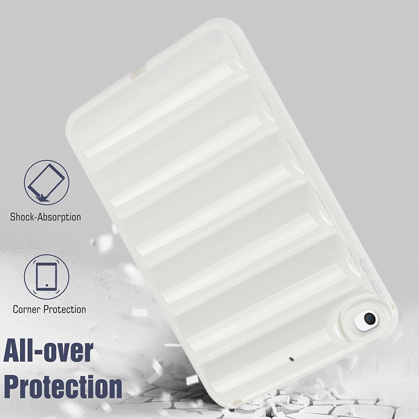 For iPad mini 4 / iPad mini (2019) 7.9 inch Anti-Scratch Tablet Case Down Jacket Texture Soft TPU Shell