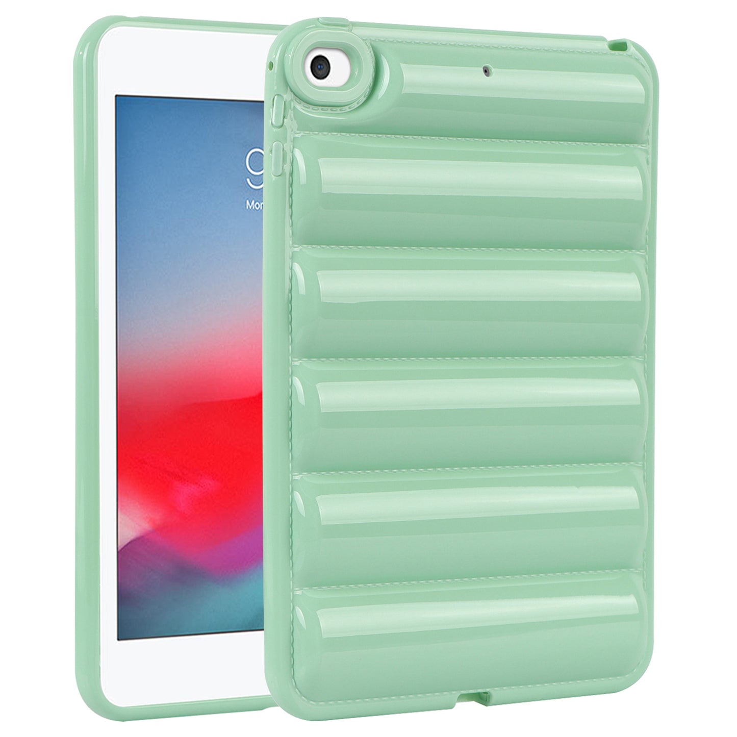 For iPad mini 4 / iPad mini (2019) 7.9 inch Anti-Scratch Tablet Case Down Jacket Texture Soft TPU Shell