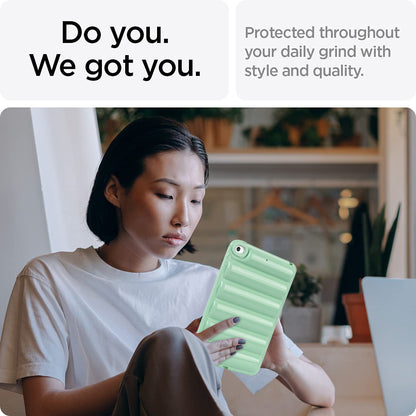 For iPad mini 4 / iPad mini (2019) 7.9 inch Anti-Scratch Tablet Case Down Jacket Texture Soft TPU Shell