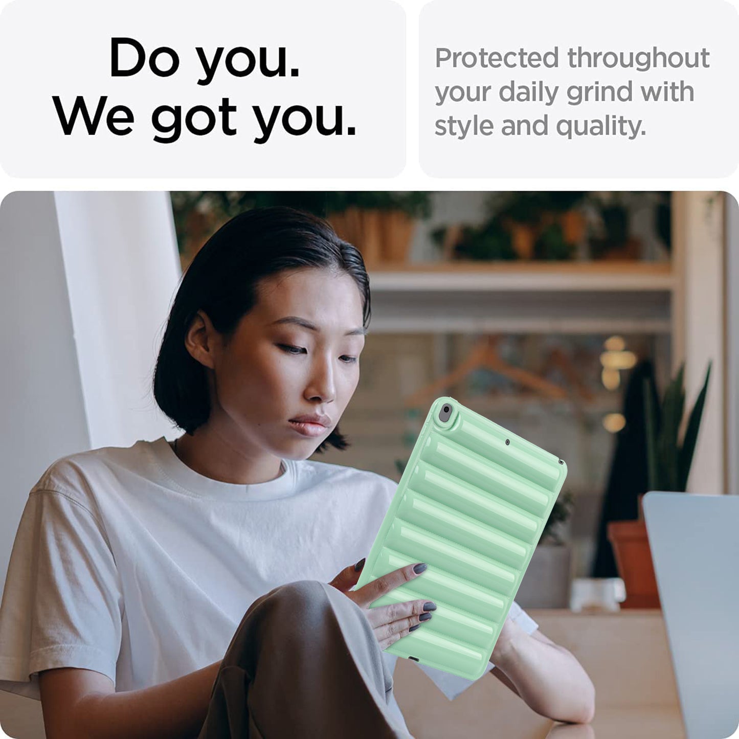 Tablet Protective Case For iPad Air 10.5 inch (2019) Candy Color Down Jacket Texture Soft TPU Cover