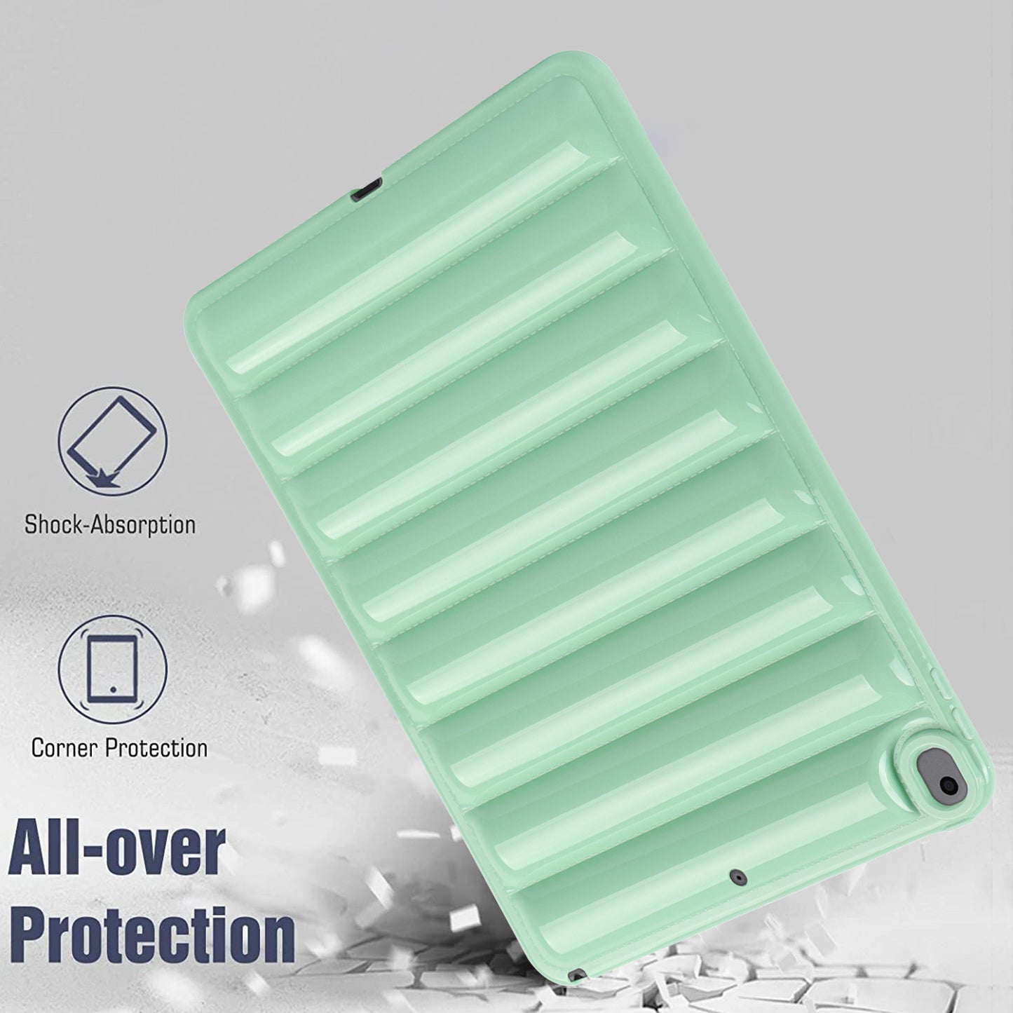 Tablet Protective Case For iPad Air 10.5 inch (2019) Candy Color Down Jacket Texture Soft TPU Cover