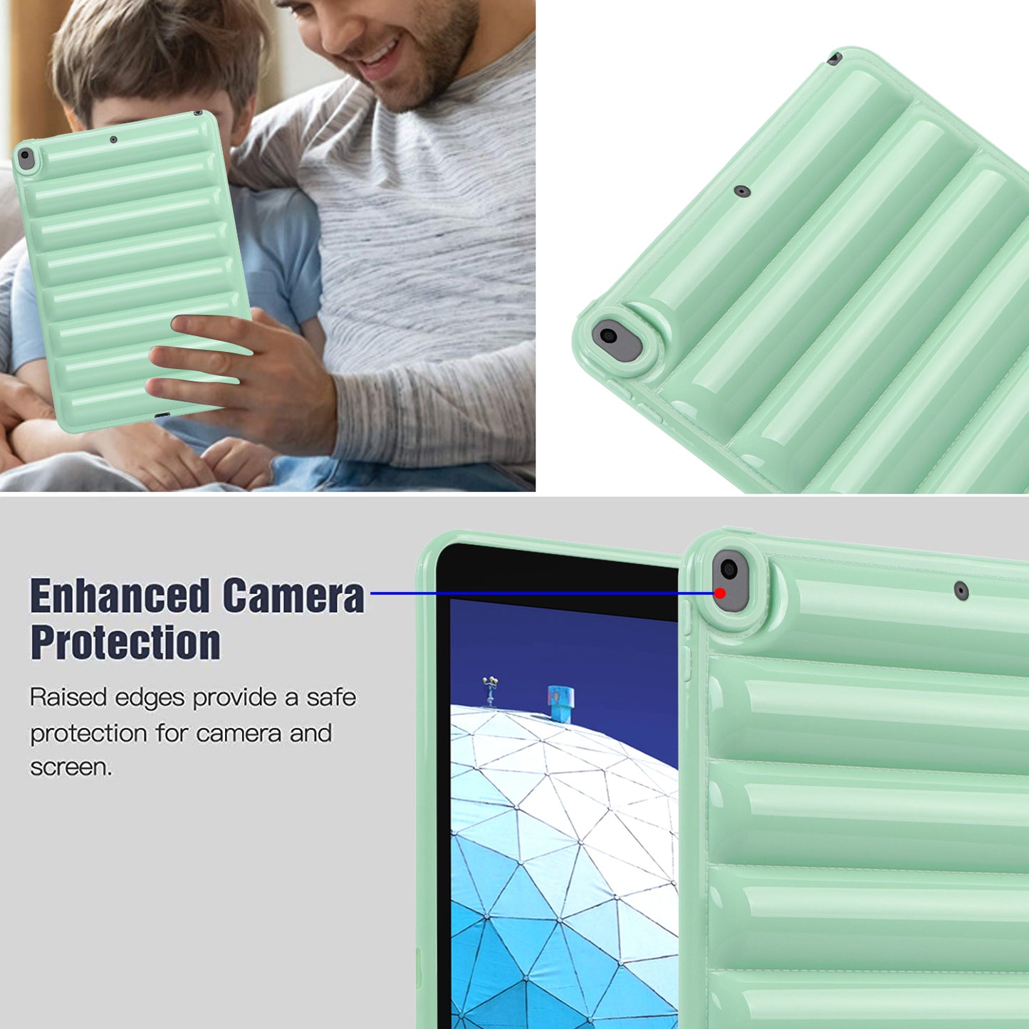 Tablet Protective Case For iPad Air 10.5 inch (2019) Candy Color Down Jacket Texture Soft TPU Cover