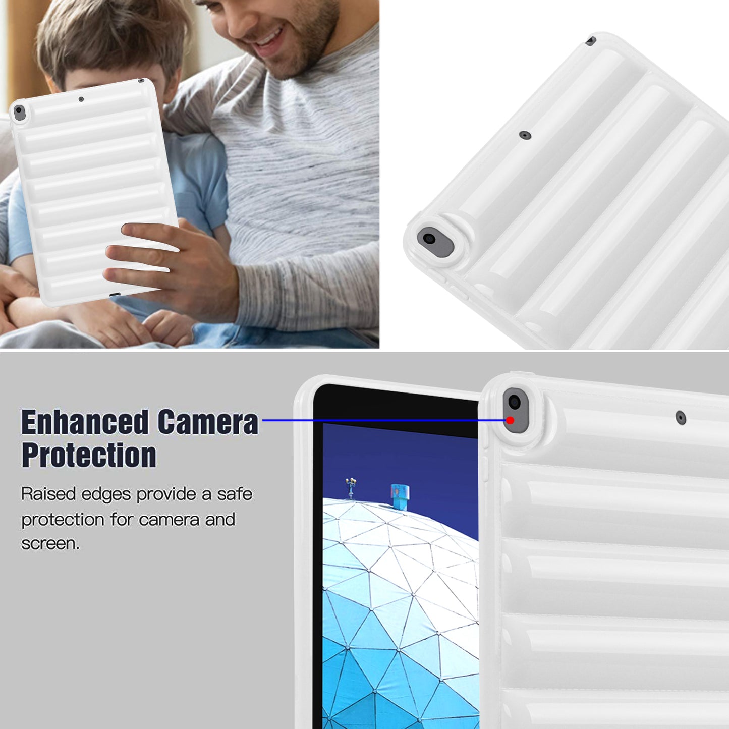 Tablet Protective Case For iPad Air 10.5 inch (2019) Candy Color Down Jacket Texture Soft TPU Cover