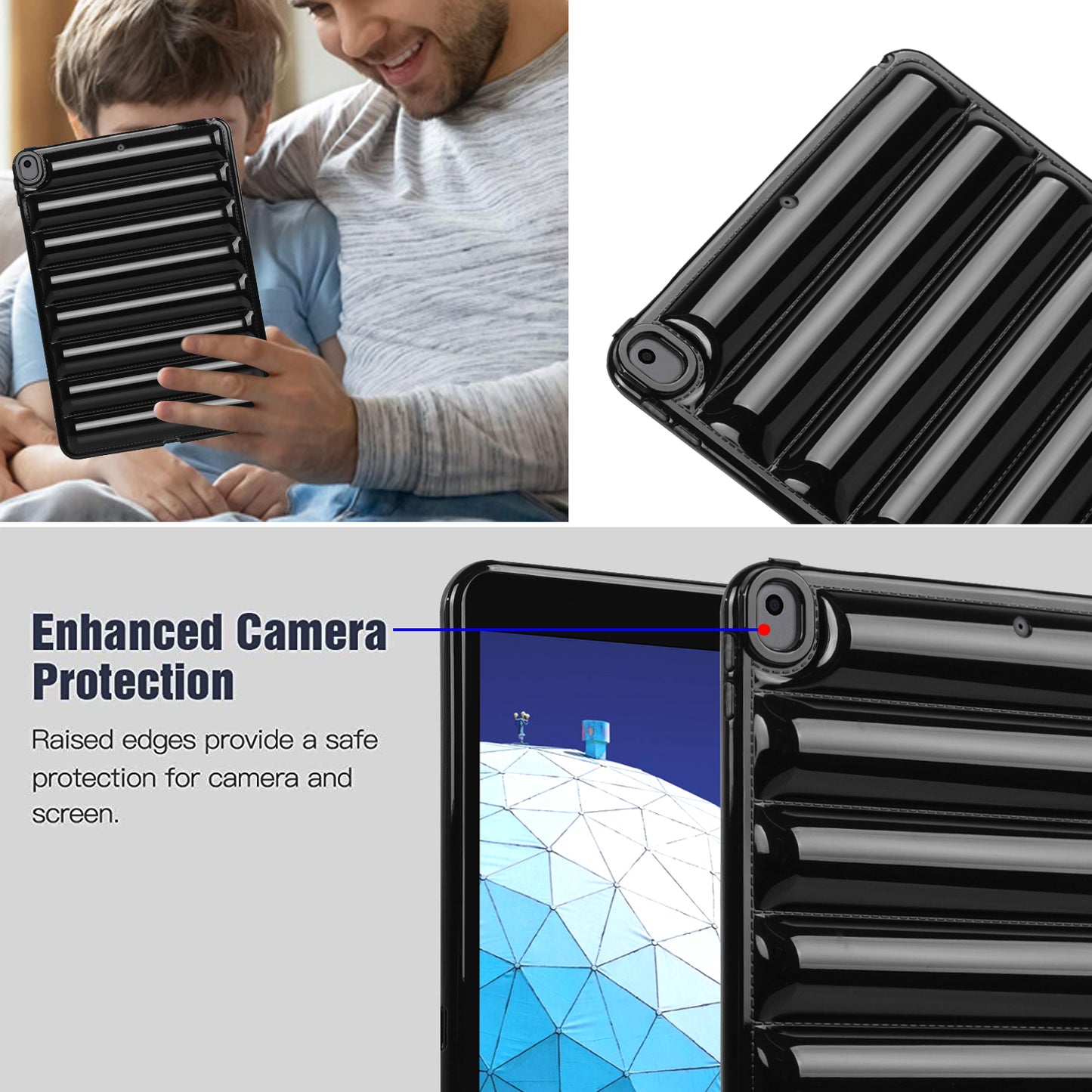 Tablet Protective Case For iPad Air 10.5 inch (2019) Candy Color Down Jacket Texture Soft TPU Cover