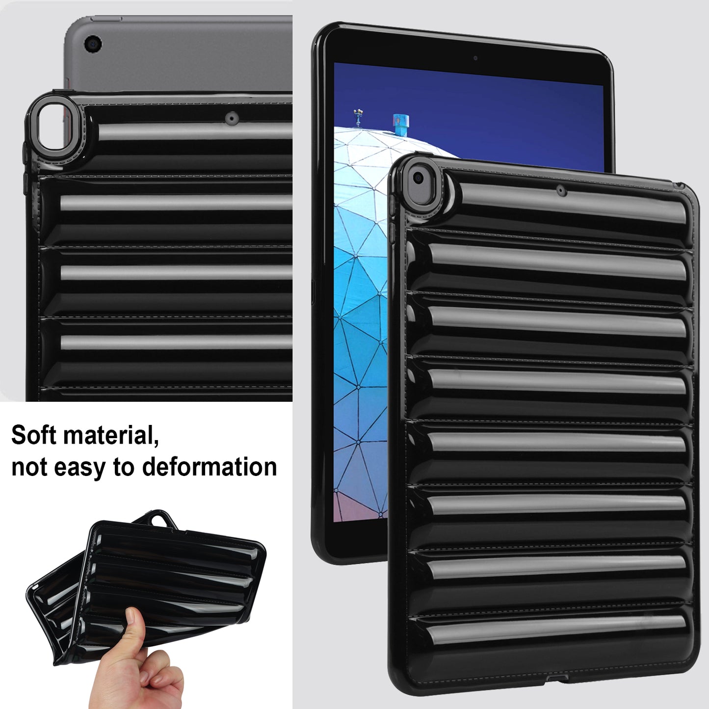 Tablet Protective Case For iPad Air 10.5 inch (2019) Candy Color Down Jacket Texture Soft TPU Cover