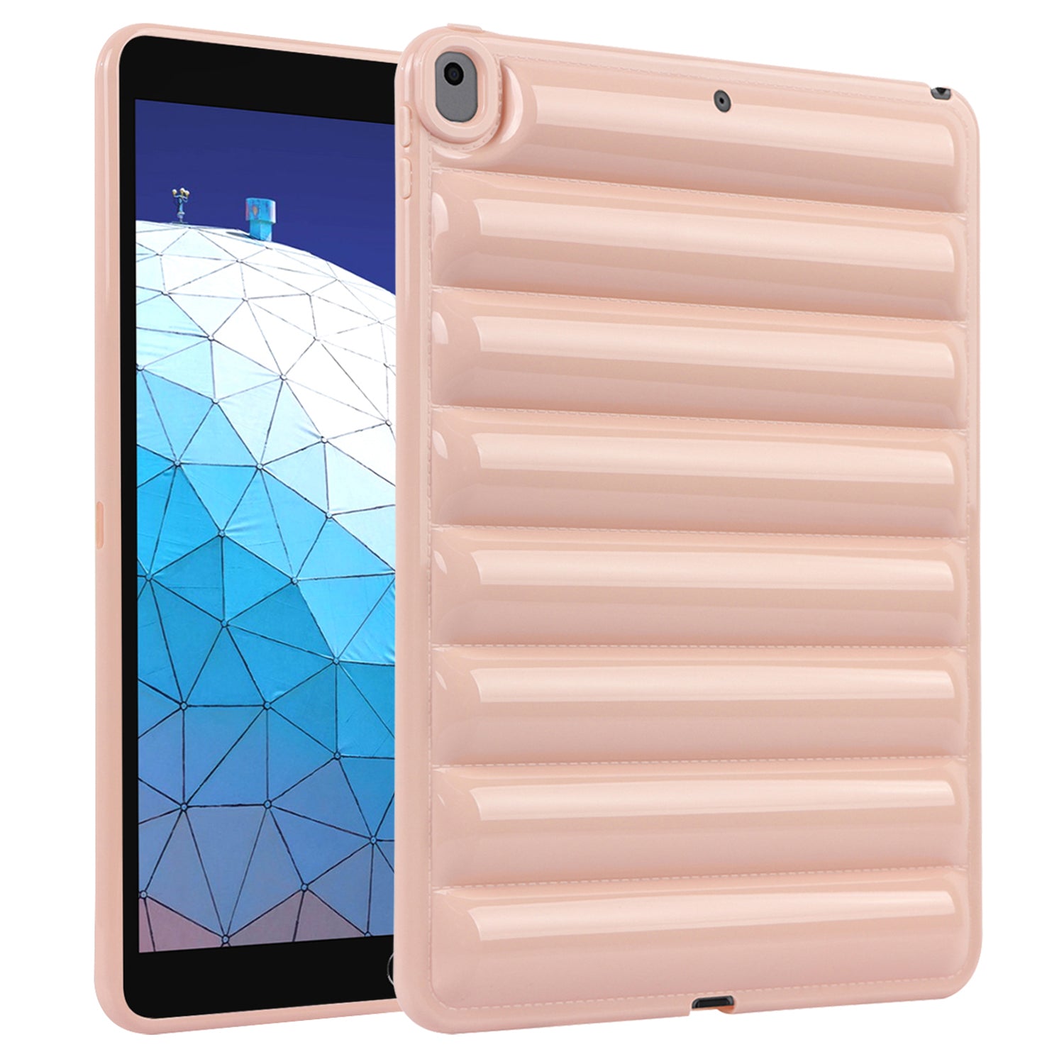 Tablet Protective Case For iPad Air 10.5 inch (2019) Candy Color Down Jacket Texture Soft TPU Cover
