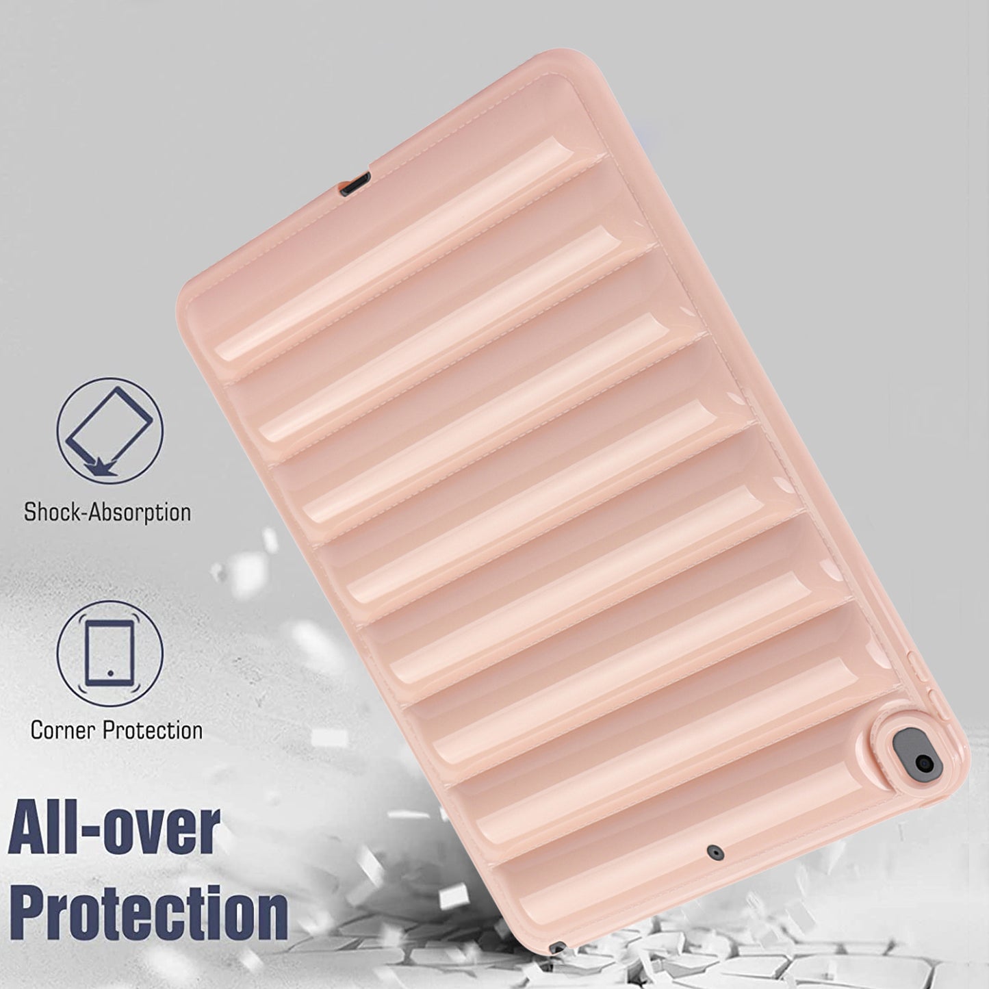 Tablet Protective Case For iPad Air 10.5 inch (2019) Candy Color Down Jacket Texture Soft TPU Cover