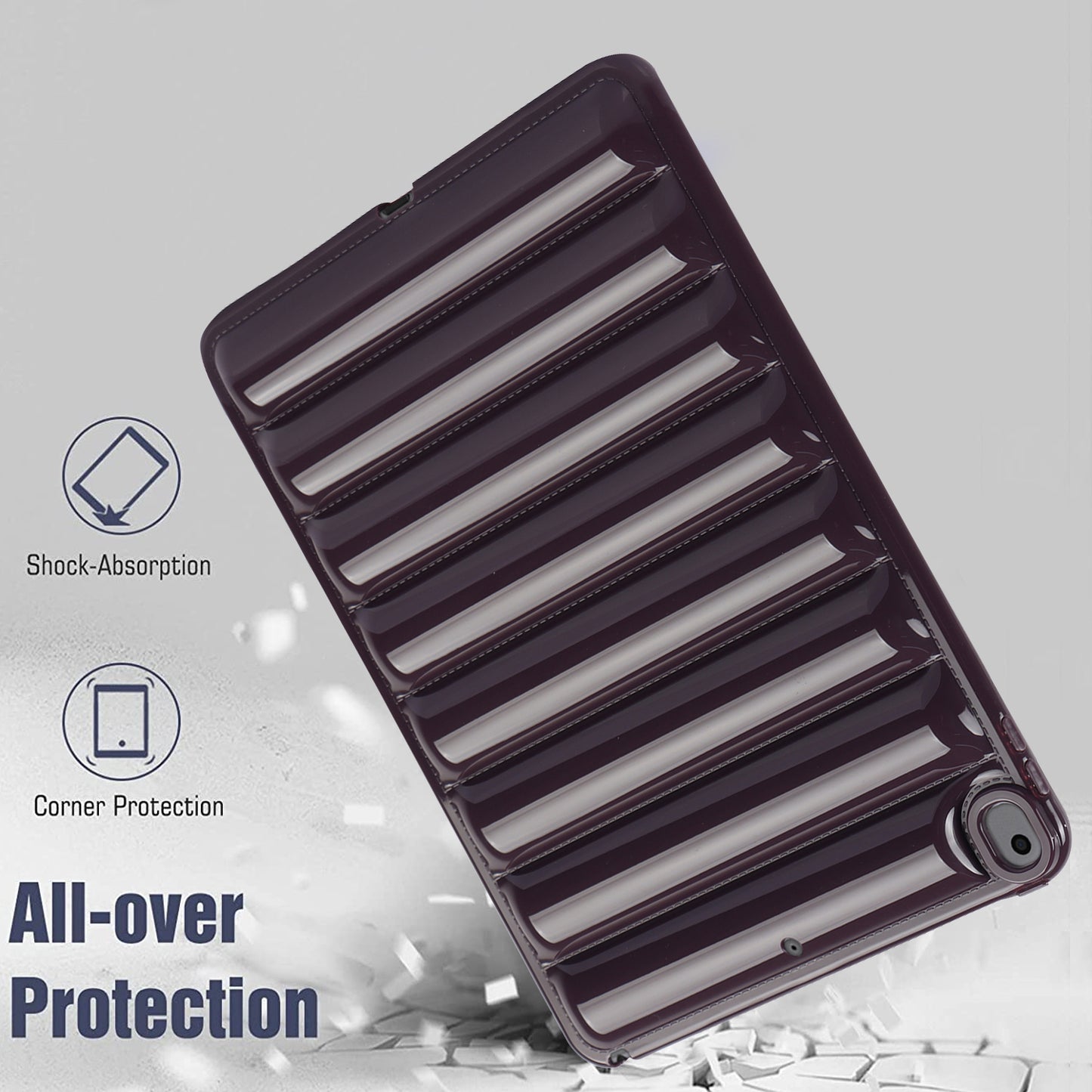 Tablet Protective Case For iPad Air 10.5 inch (2019) Candy Color Down Jacket Texture Soft TPU Cover