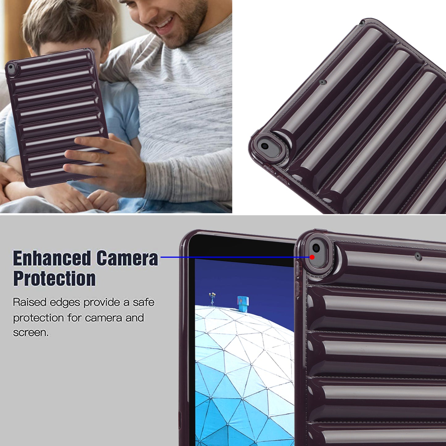 Tablet Protective Case For iPad Air 10.5 inch (2019) Candy Color Down Jacket Texture Soft TPU Cover