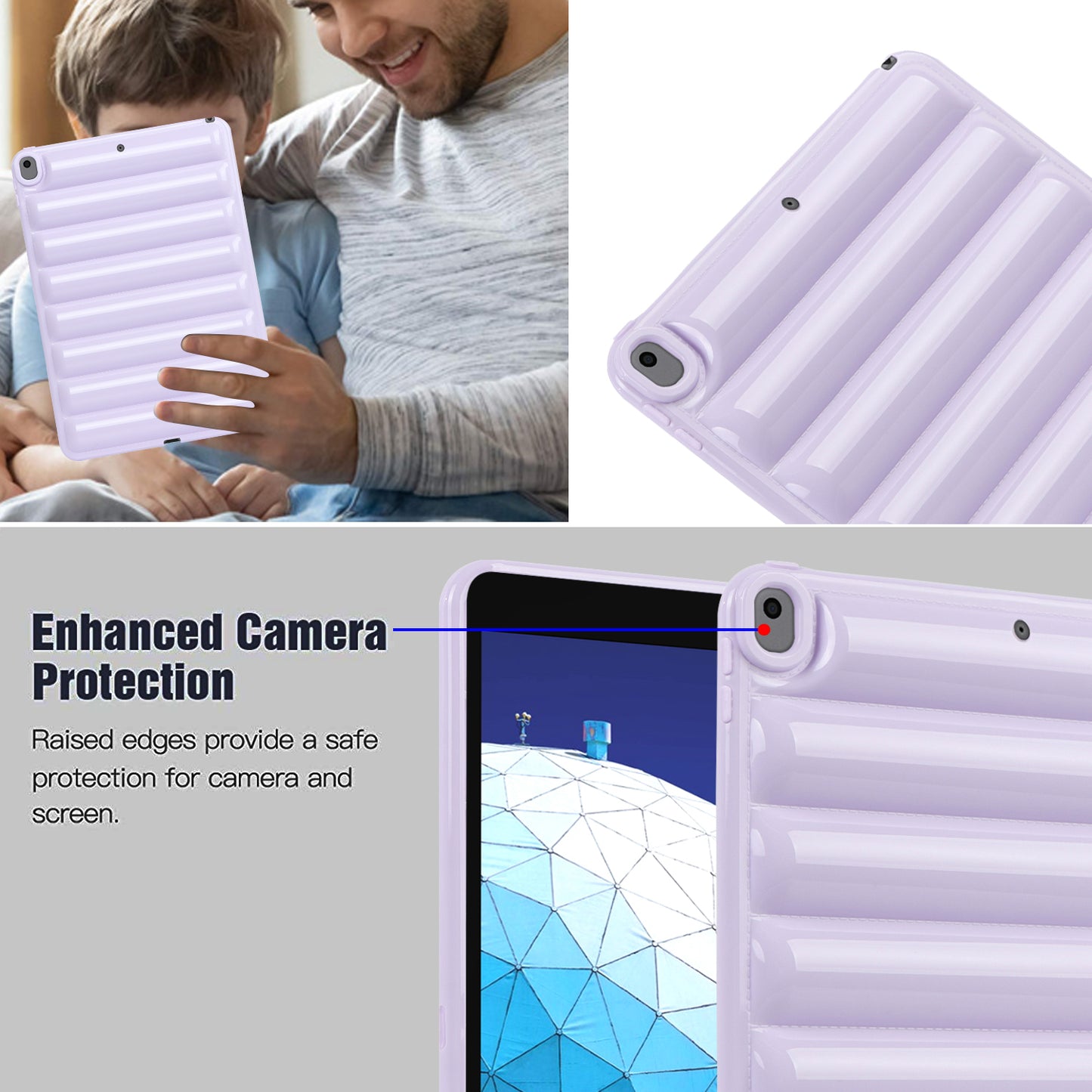 Tablet Protective Case For iPad Air 10.5 inch (2019) Candy Color Down Jacket Texture Soft TPU Cover