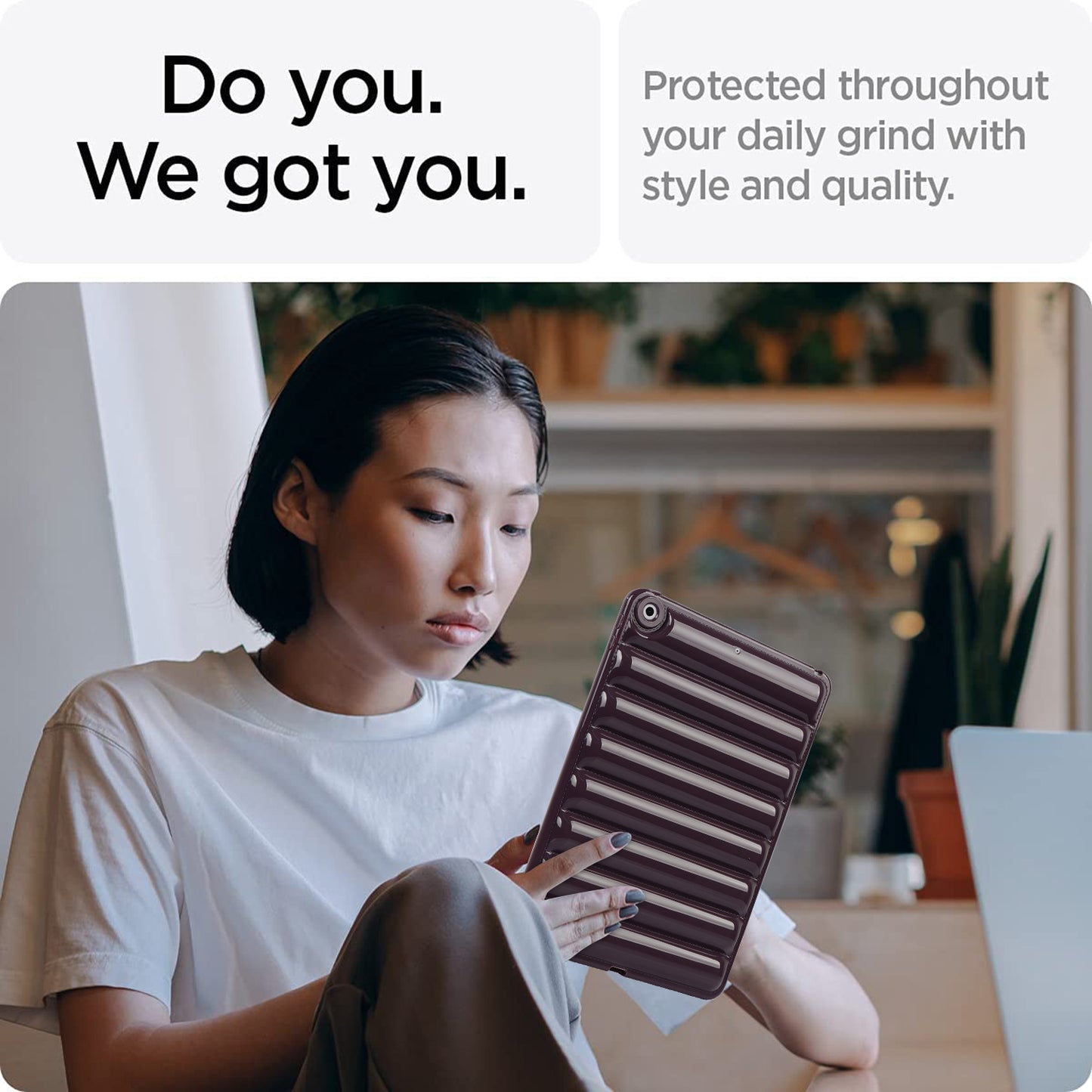 For iPad 10.2 (2021) / (2019) / (2020) Candy Color Tablet Protective Case Down Jacket Texture Soft TPU Cover