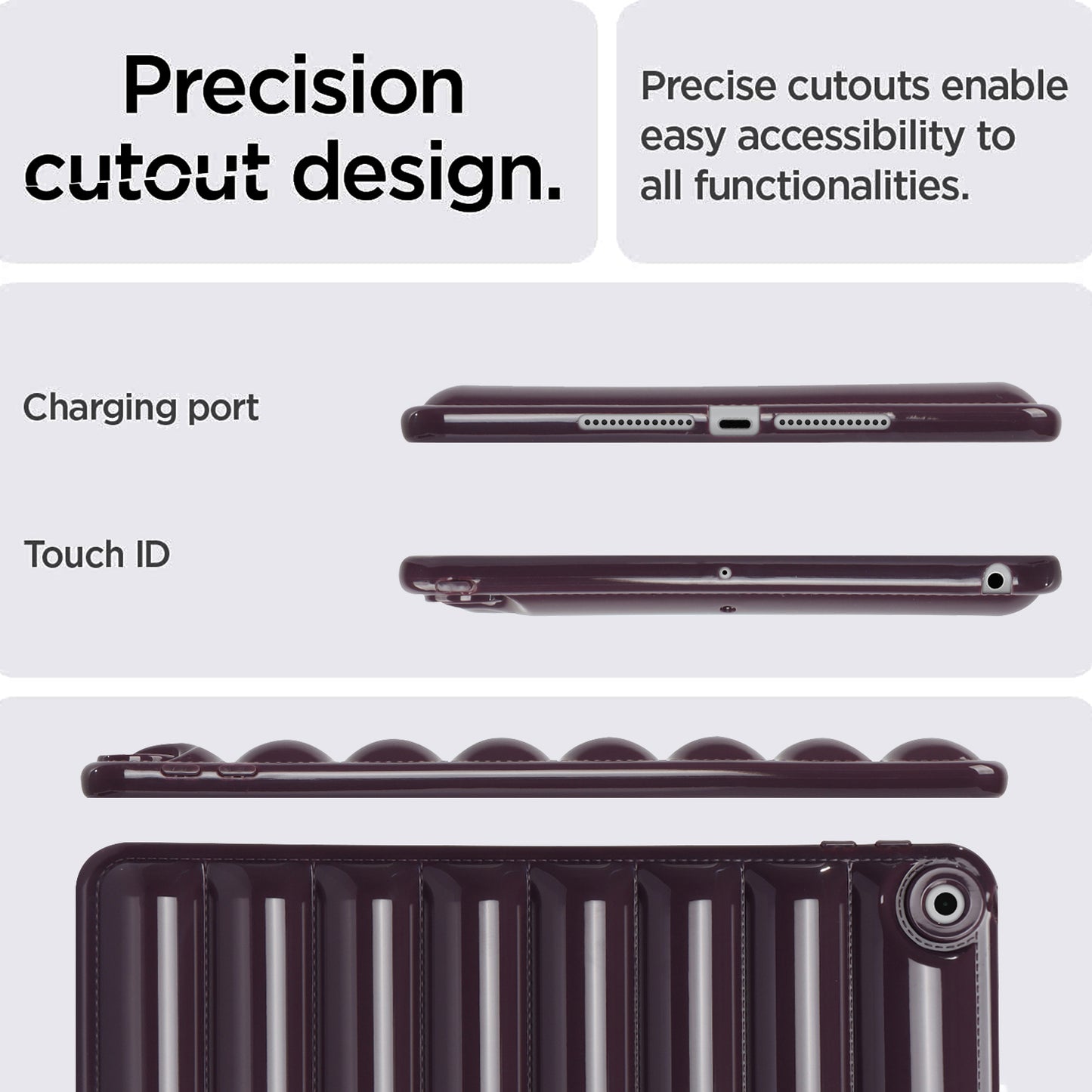 For iPad 10.2 (2021) / (2019) / (2020) Candy Color Tablet Protective Case Down Jacket Texture Soft TPU Cover