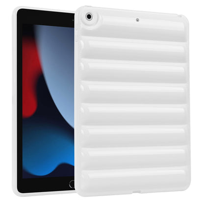 For iPad 10.2 (2021) / (2019) / (2020) Candy Color Tablet Protective Case Down Jacket Texture Soft TPU Cover