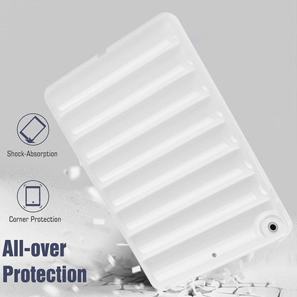 For iPad 10.2 (2021) / (2019) / (2020) Candy Color Tablet Protective Case Down Jacket Texture Soft TPU Cover
