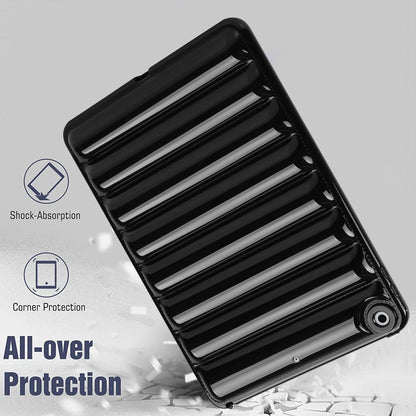 For iPad 10.2 (2021) / (2019) / (2020) Candy Color Tablet Protective Case Down Jacket Texture Soft TPU Cover