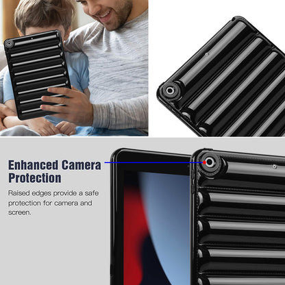 For iPad 10.2 (2021) / (2019) / (2020) Candy Color Tablet Protective Case Down Jacket Texture Soft TPU Cover