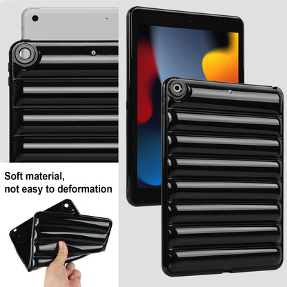 For iPad 10.2 (2021) / (2019) / (2020) Candy Color Tablet Protective Case Down Jacket Texture Soft TPU Cover