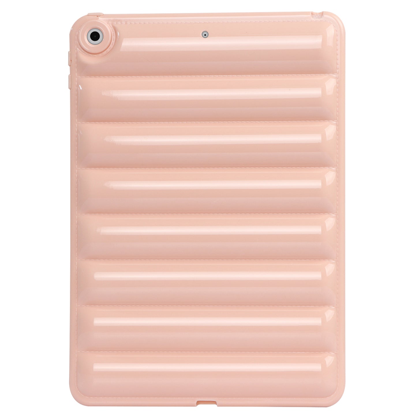 For iPad 10.2 (2021) / (2019) / (2020) Candy Color Tablet Protective Case Down Jacket Texture Soft TPU Cover