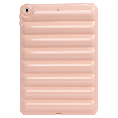 For iPad 10.2 (2021) / (2019) / (2020) Candy Color Tablet Protective Case Down Jacket Texture Soft TPU Cover