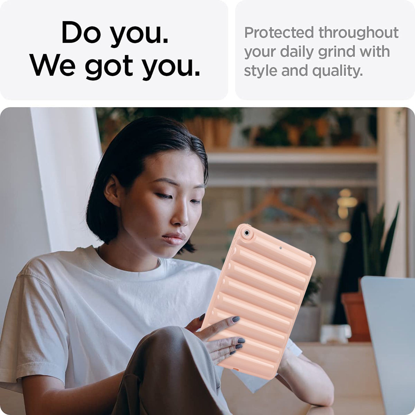For iPad 10.2 (2021) / (2019) / (2020) Candy Color Tablet Protective Case Down Jacket Texture Soft TPU Cover