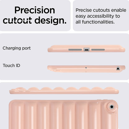 For iPad 10.2 (2021) / (2019) / (2020) Candy Color Tablet Protective Case Down Jacket Texture Soft TPU Cover