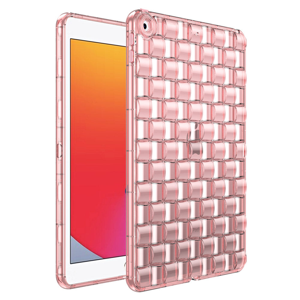 For iPad 10.2 (2021) / (2019) / (2020) TPU Tablet Case Ice Cube Design Flexible Anti-Drop Protective Cover
