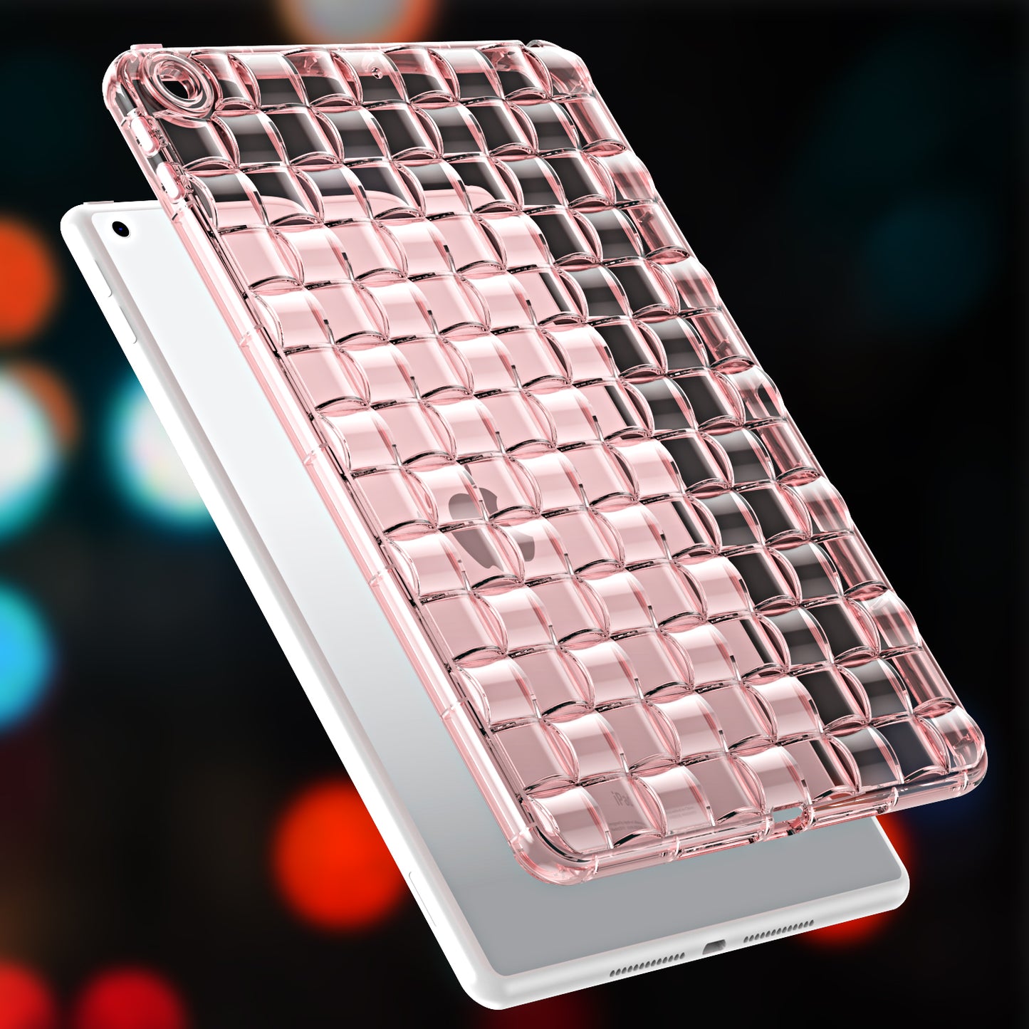For iPad 10.2 (2021) / (2019) / (2020) TPU Tablet Case Ice Cube Design Flexible Anti-Drop Protective Cover