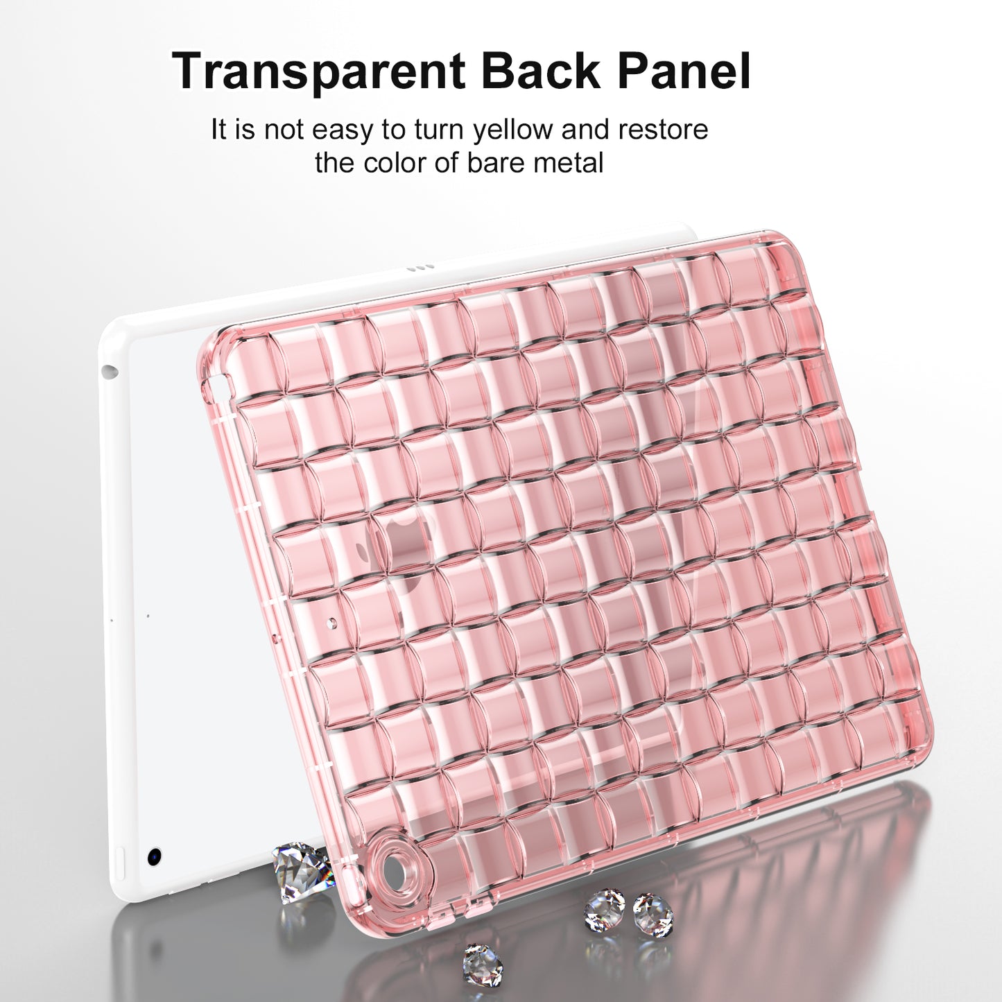 For iPad 10.2 (2021) / (2019) / (2020) TPU Tablet Case Ice Cube Design Flexible Anti-Drop Protective Cover