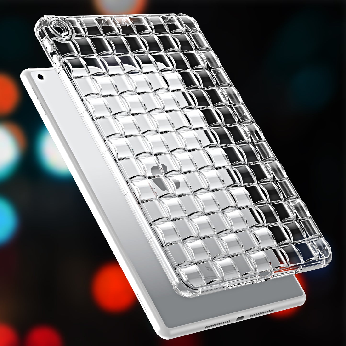 For iPad 10.2 (2021) / (2019) / (2020) TPU Tablet Case Ice Cube Design Flexible Anti-Drop Protective Cover