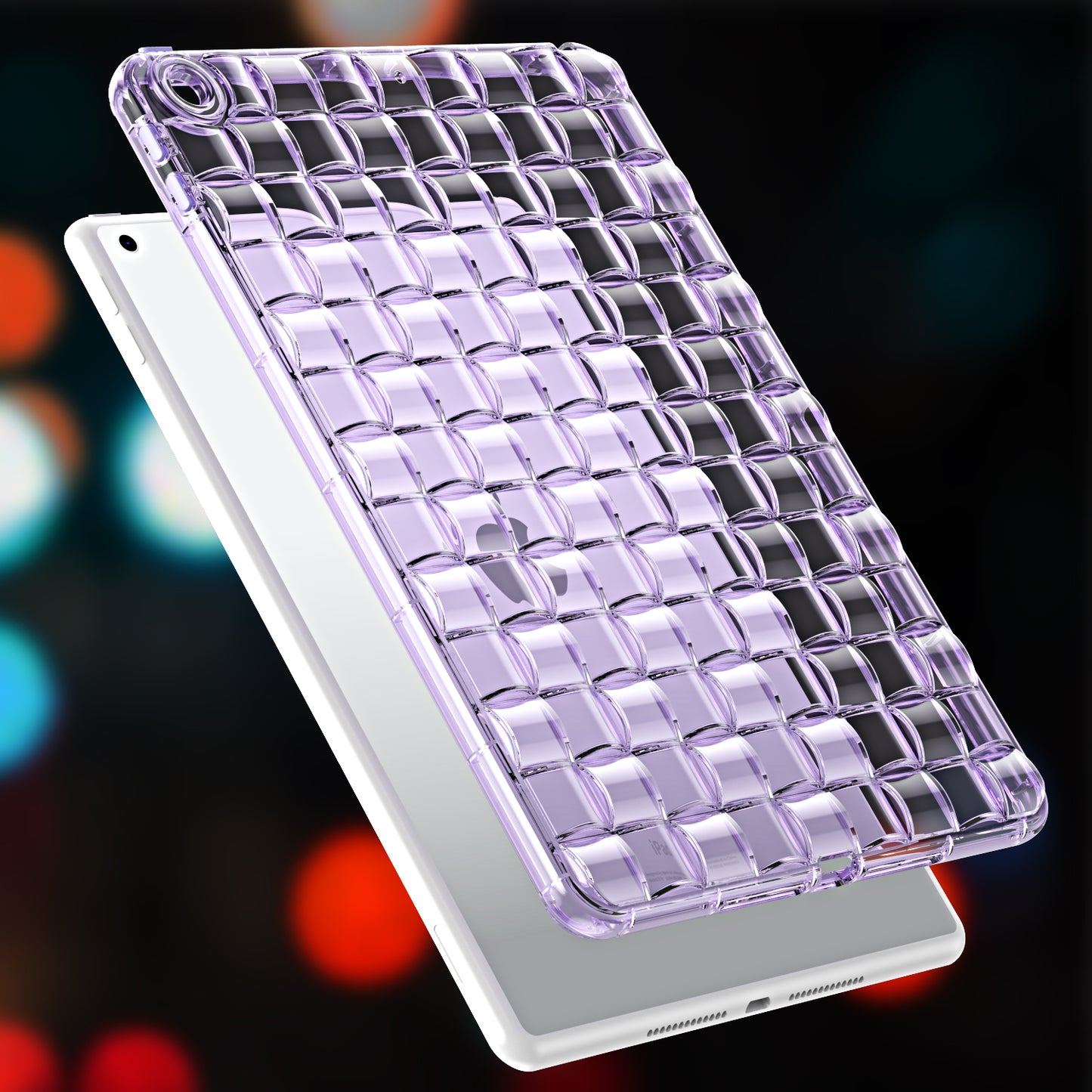 For iPad 10.2 (2021) / (2019) / (2020) TPU Tablet Case Ice Cube Design Flexible Anti-Drop Protective Cover