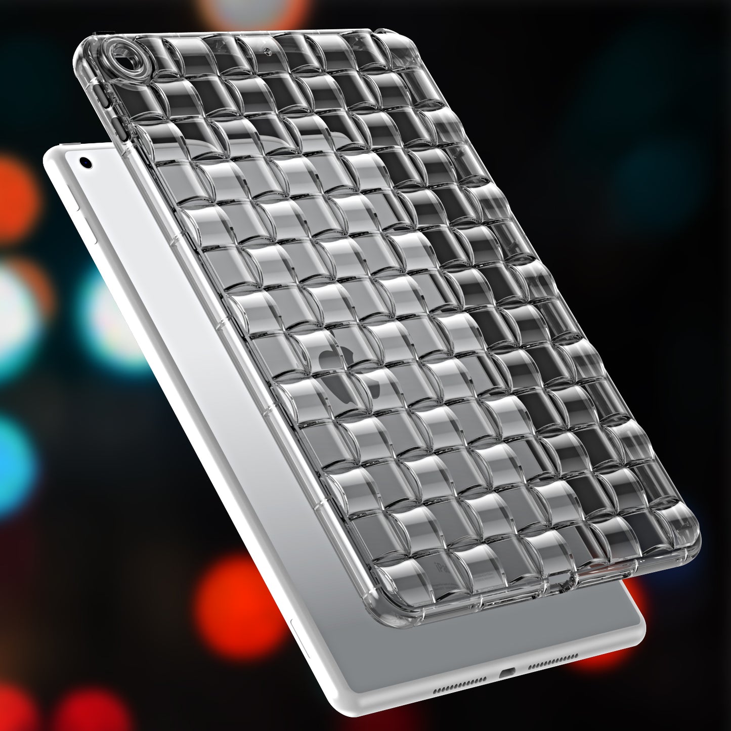 For iPad 10.2 (2021) / (2019) / (2020) TPU Tablet Case Ice Cube Design Flexible Anti-Drop Protective Cover