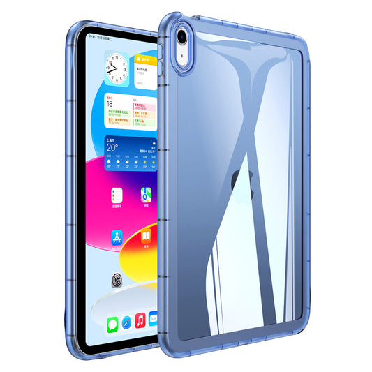 For iPad Air (2020) / (2022) Anti-drop Clear Tablet Case Acrylic Back TPU Frame Cover