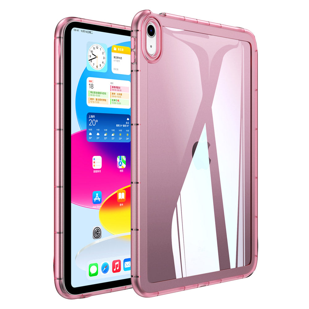 For iPad Air (2020) / (2022) Anti-drop Clear Tablet Case Acrylic Back TPU Frame Cover