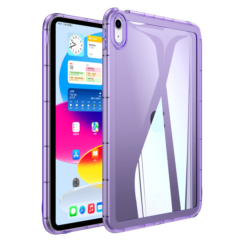 For iPad Air (2020) / (2022) Anti-drop Clear Tablet Case Acrylic Back TPU Frame Cover