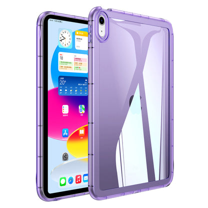 For iPad Air (2020) / (2022) Anti-drop Clear Tablet Case Acrylic Back TPU Frame Cover