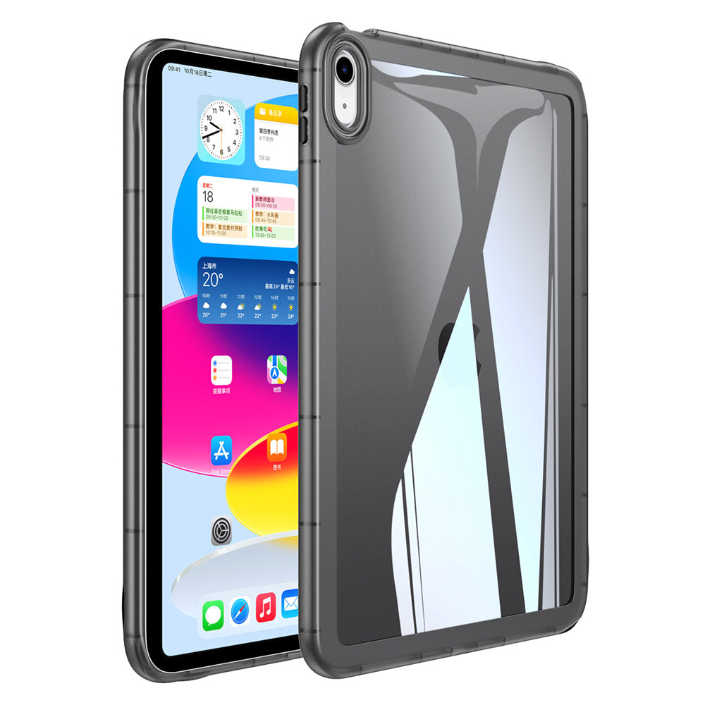 For iPad Air (2020) / (2022) Anti-drop Clear Tablet Case Acrylic Back TPU Frame Cover