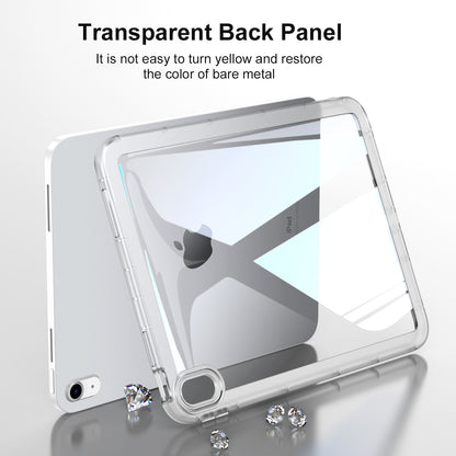 For iPad Air (2020) / (2022) Anti-drop Clear Tablet Case Acrylic Back TPU Frame Cover