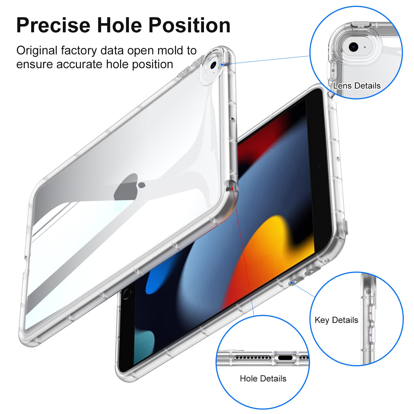 For iPad mini 4 / mini (2019) 7.9 inch Acrylic+TPU Tablet Case Transparent Tablet Cover