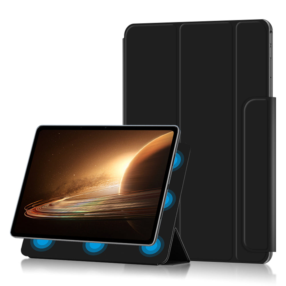 For Oppo Pad 2 PU Leather Tablet Case Magnetic Tri-fold Stand Protective Cover