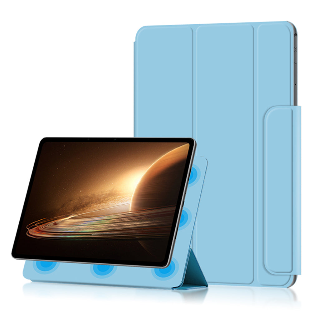 For Oppo Pad 2 PU Leather Tablet Case Magnetic Tri-fold Stand Protective Cover