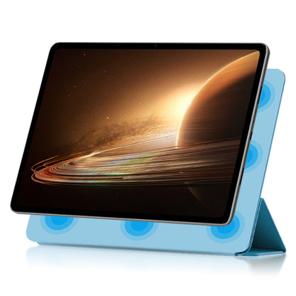 For Oppo Pad 2 PU Leather Tablet Case Magnetic Tri-fold Stand Protective Cover