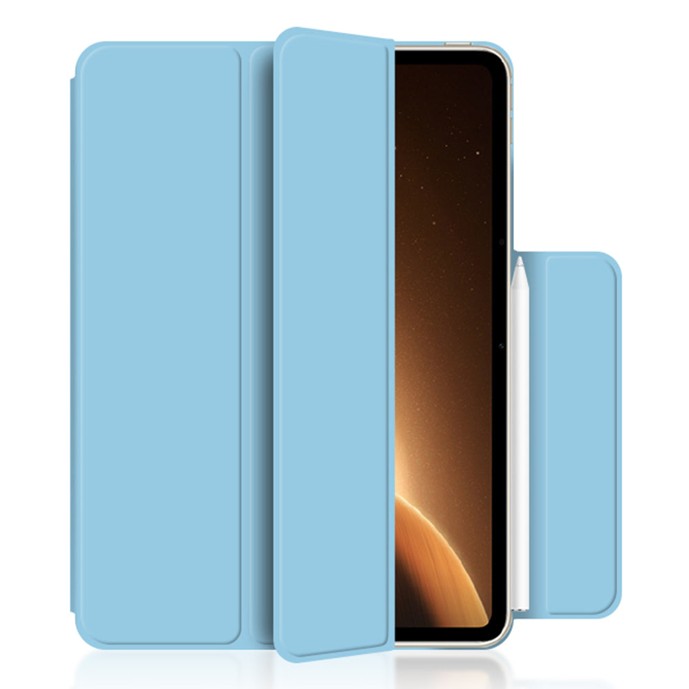 For Oppo Pad 2 PU Leather Tablet Case Magnetic Tri-fold Stand Protective Cover