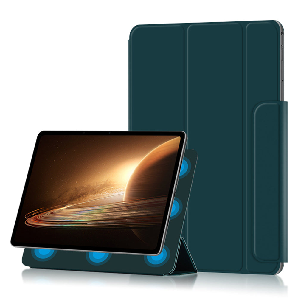 For Oppo Pad 2 PU Leather Tablet Case Magnetic Tri-fold Stand Protective Cover