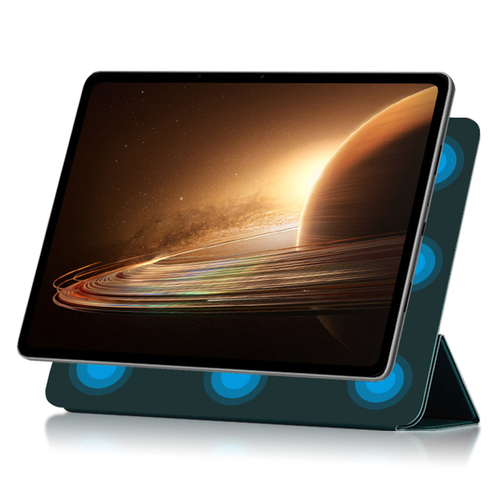 For Oppo Pad 2 PU Leather Tablet Case Magnetic Tri-fold Stand Protective Cover